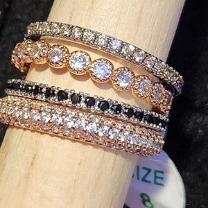 DREAMING OF PARIS Smokey Topaz, Black Onyx & Diamond CZ. Hematite, Rosegold, Rho